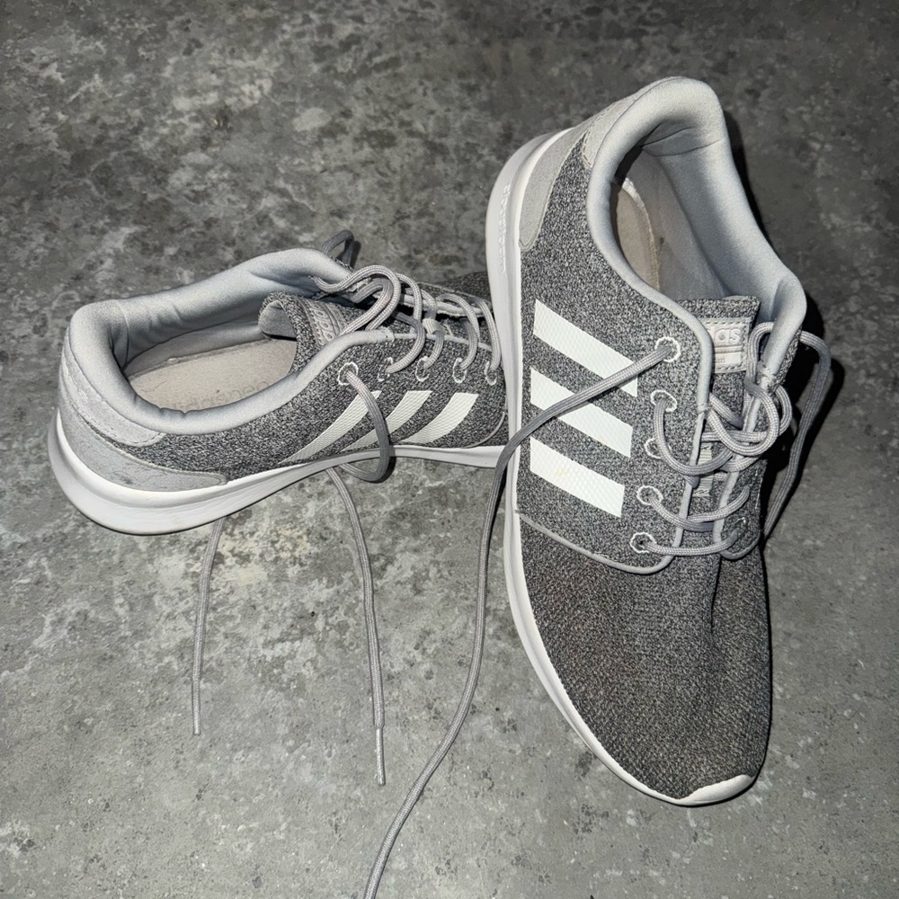 Adidas Gray and White Sneakers